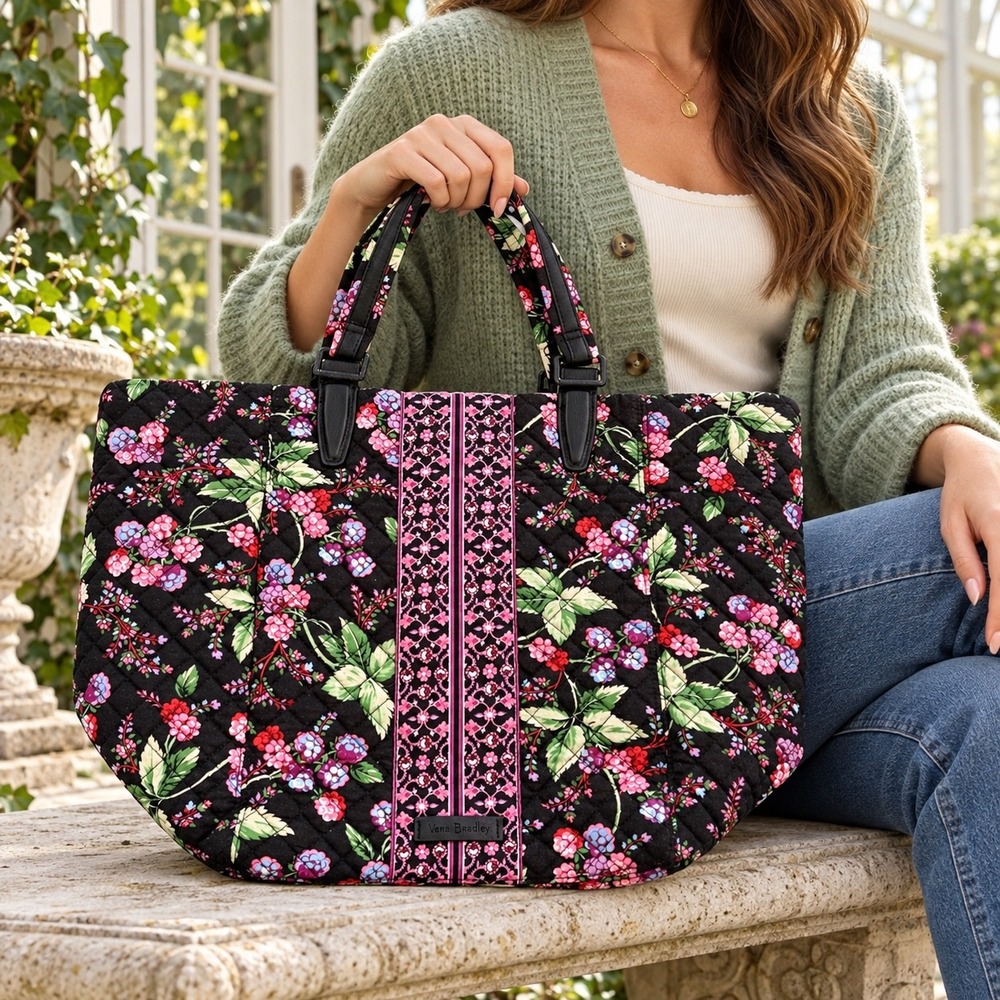 Vera Bradley Change It Up Tote Winter Berry Quilted Cottagecore NWOT